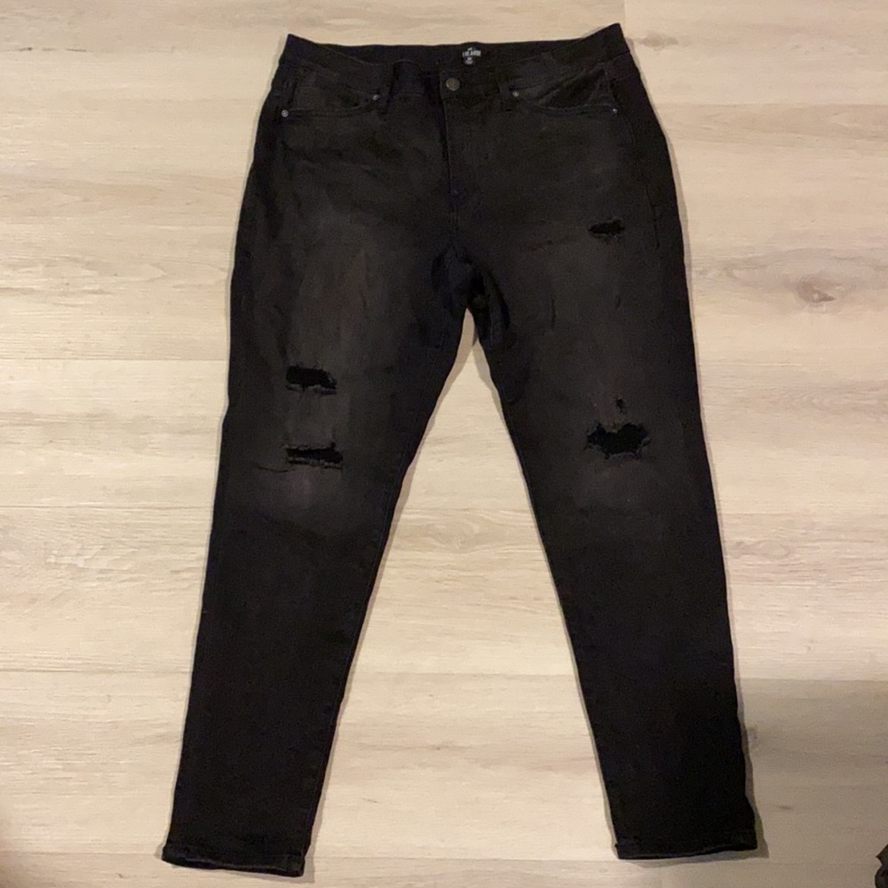 Lularoe distressed denim charcoal